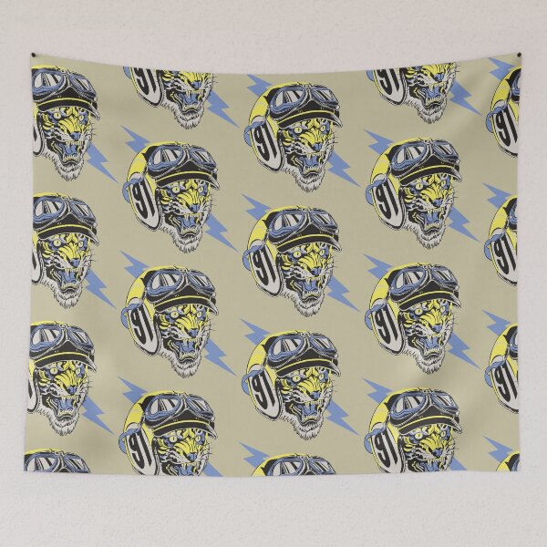 Item preview, Yellow Biker Tiger designed and sold by Bloodymercy.
