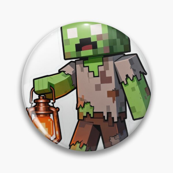 Item preview, Pixel Zombie Alex Sticker: Minecraft Halloween Mob Art designed and sold by GeekArtUniverse.