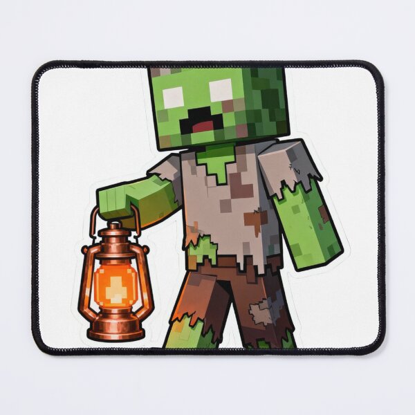 Item preview, Pixel Zombie Alex Sticker: Minecraft Halloween Mob Art designed and sold by GeekArtUniverse.