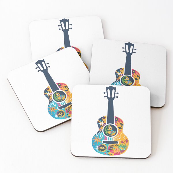 Item preview, Colorful Abstract Guitar – Psychedelic Tribal Music Illustration designed and sold by DesignArtist.ia.