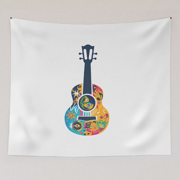Item preview, Colorful Abstract Guitar – Psychedelic Tribal Music Illustration designed and sold by DesignArtist.ia.