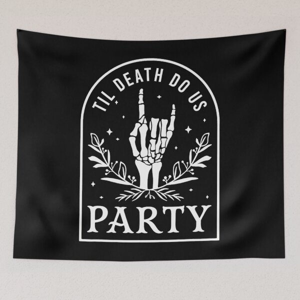 Item preview, Retro Til Death Do Us Party Skeleton Halloween Bachelorette 		 designed and sold by egzvxovrwwn37.
