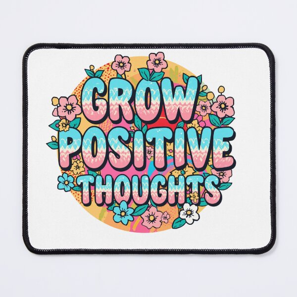 Item preview, Grow Positive Thoughts – Retro Flower Power Motivational Design designed and sold by SaadArtCo.