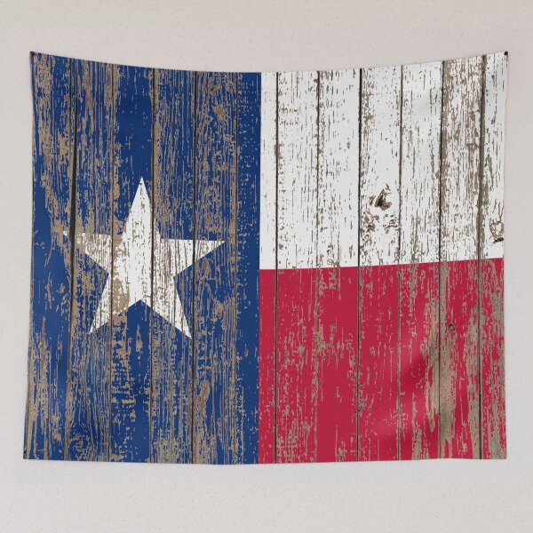 Item preview, Rustic farmhouse Woodgrain Western Country Texas Flag designed and sold by LEILA ART SPACE.