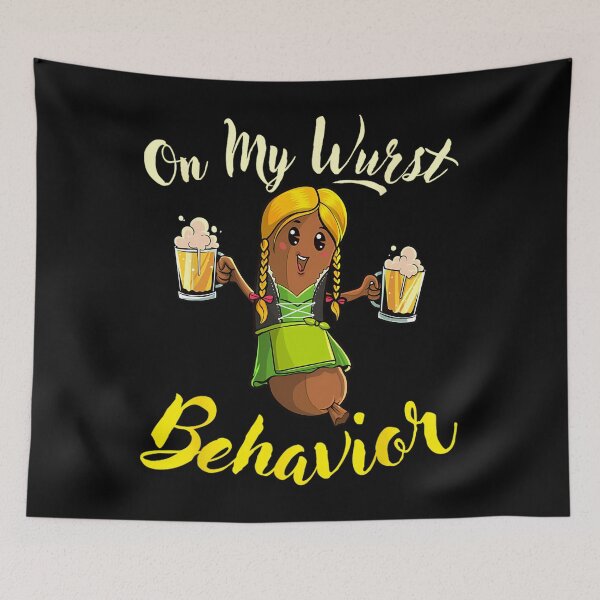 Item preview, On My Wurst Behavior Funny Bratwurst German Oktoberfest 		 designed and sold by nyqaakasios84.