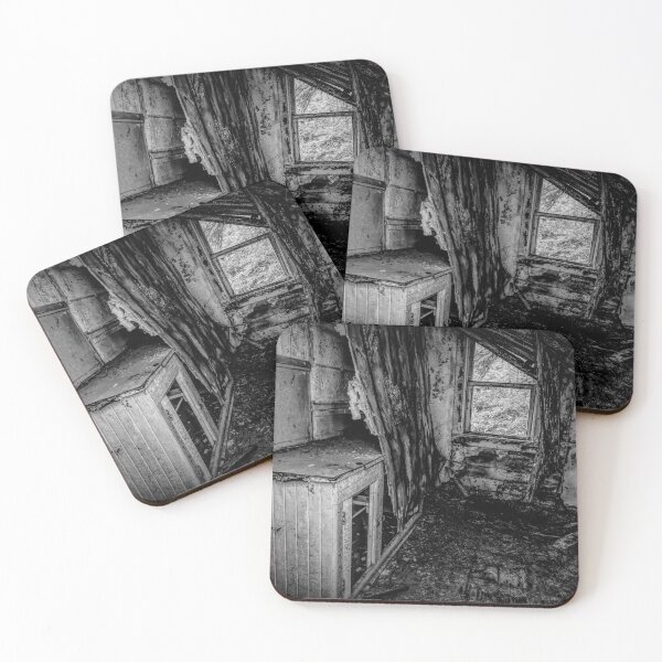 Item preview, Crumbling Ruins of Jackfish Ghost Town 10 BW designed and sold by jrtwynam.