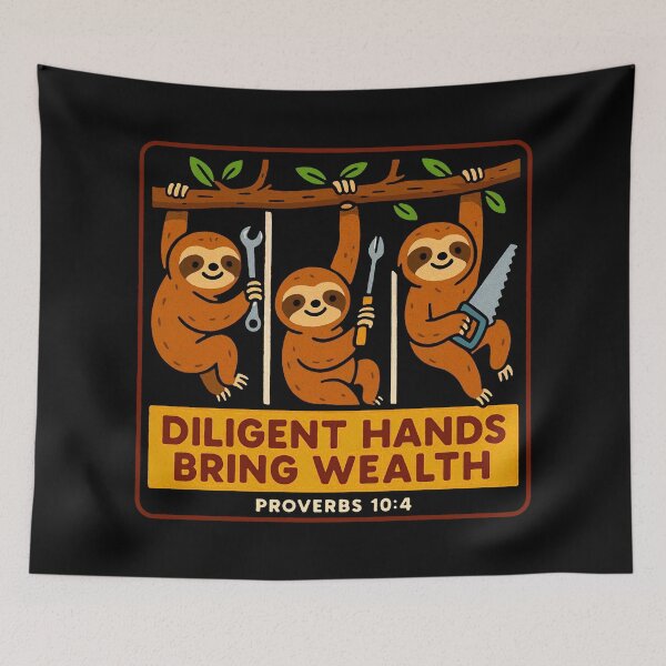 Item preview, Proverbs 10:4 Diligent Hands Bring Wealth designed and sold by plushism.