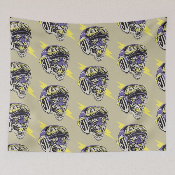 Item preview, Purple Biker Tiger designed and sold by Bloodymercy.