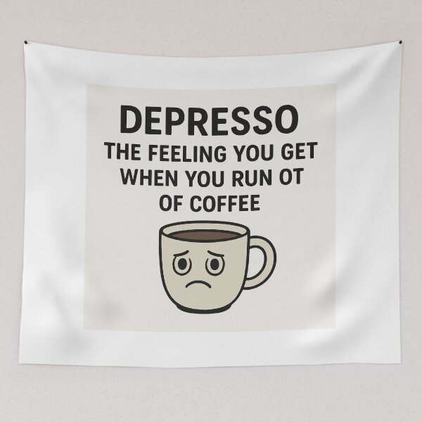Item preview,  Depresso Coffee Pun – Funny Quote for Coffee Lovers designed and sold by GarnerSupplyCo.