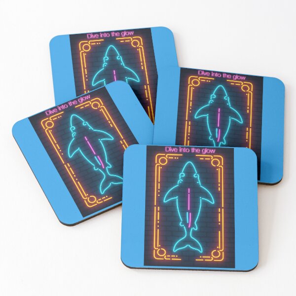 Item preview, Neon Shark Glow – Dive into the Light designed and sold by CessB.