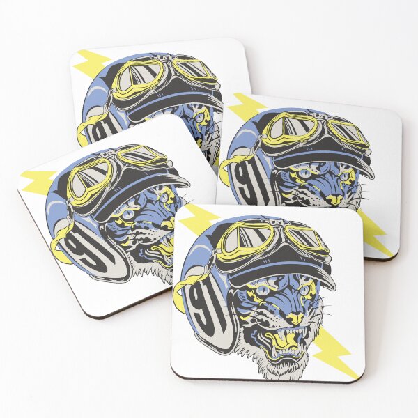 Item preview, Blue Biker Tiger designed and sold by Bloodymercy.