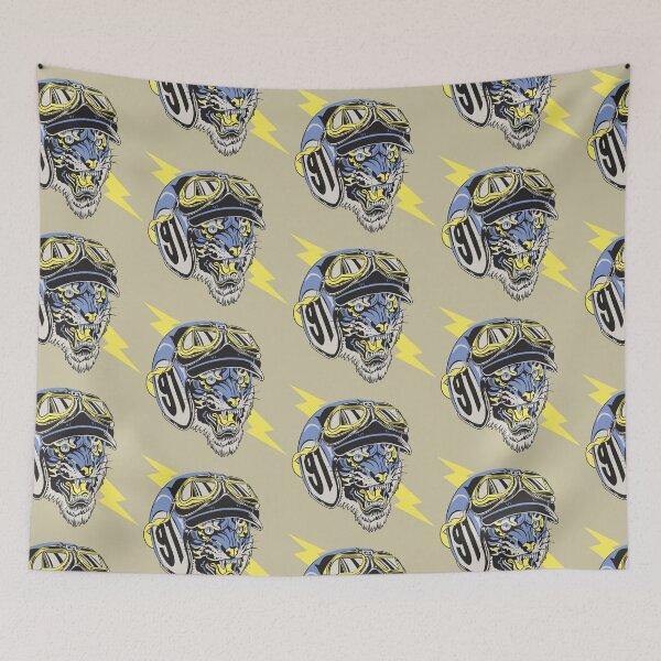 Item preview, Blue Biker Tiger designed and sold by Bloodymercy.