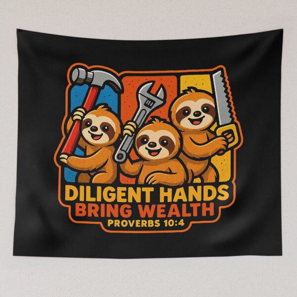 Item preview, Proverbs 10:4 Diligent Hands Bring Wealth designed and sold by plushism.