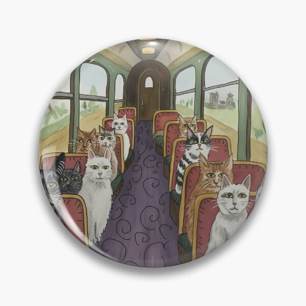 Item preview, Cats on a train designed and sold by MiowandMolly.