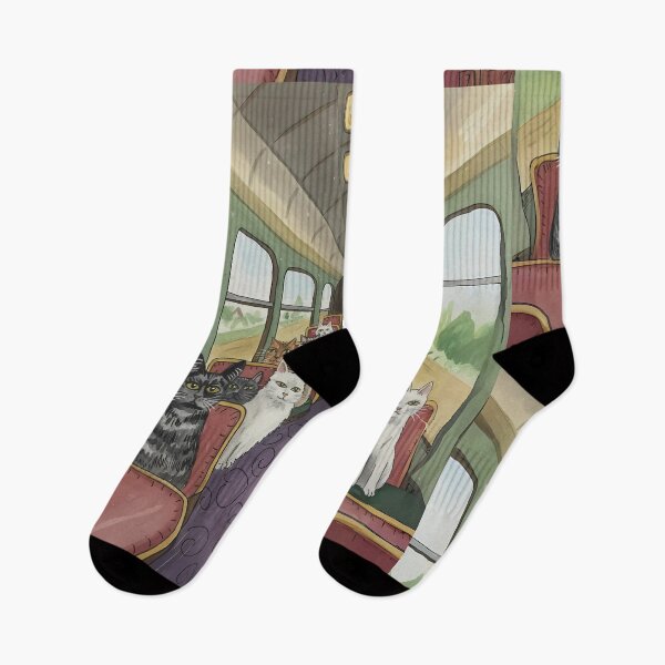Item preview, Cats on a train designed and sold by MiowandMolly.