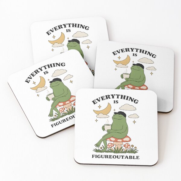 Item preview, Everything Is Figureoutable Frog Poster designed and sold by STTrillionTEES.