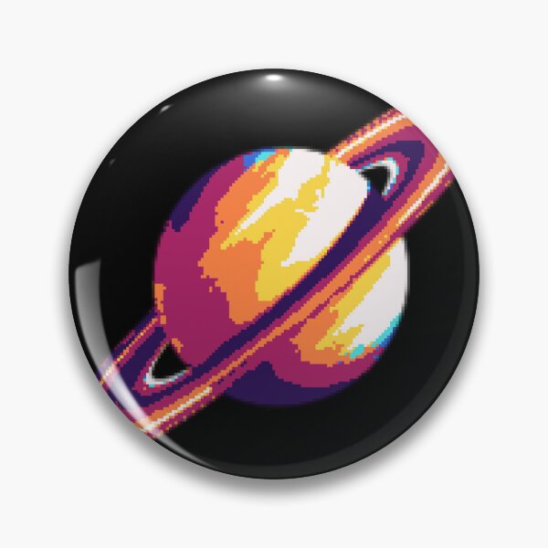 Item preview, Pixelated Saturn (Burnt) designed and sold by Planetation.
