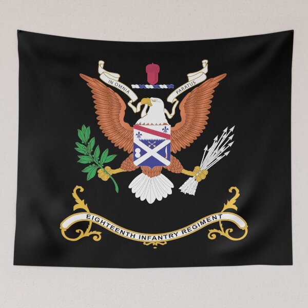 Item preview, Army - Regimental Colors - 18th Infantry Regiment  - IN OMNIA PARATUS X 300 designed and sold by Military Insignia Products.