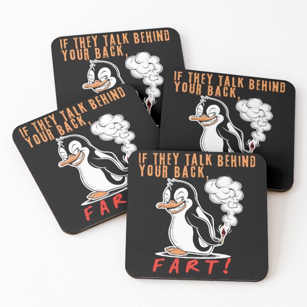 Artikelvorschau, Wenn sie hinter deinem Rücken reden, furze! Freche Pinguin-Humor-Geschenke entworfen und verkauft von SkymarArt.