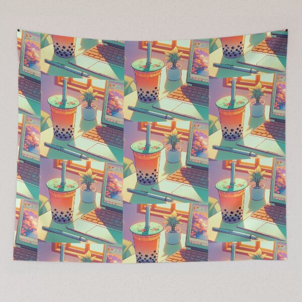 Item preview, Lofi Dreams Sunset Boba Study Vibe designed and sold by UXVisionCraft28.