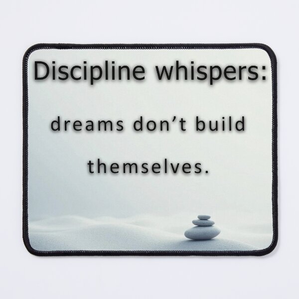 Item preview, Discipline whispers: dreams don't build themselves.  designed and sold by vagar.