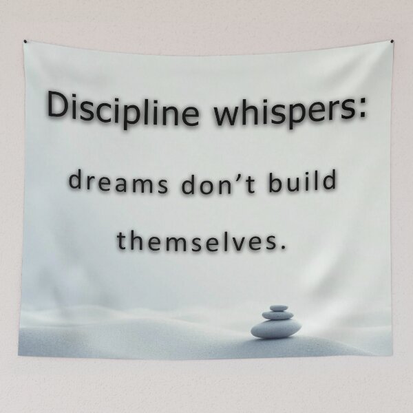 Item preview, Discipline whispers: dreams don't build themselves.  designed and sold by vagar.