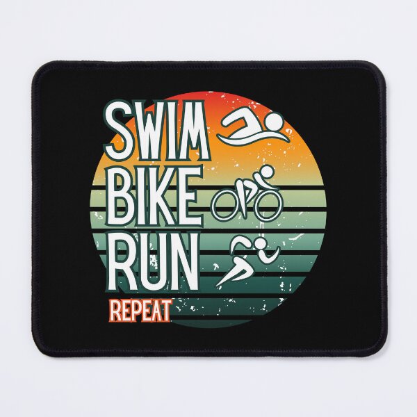 Item preview, Swim Bike Run Repeat – Vintage Sunset Triathlon Design designed and sold by Ania_BM.