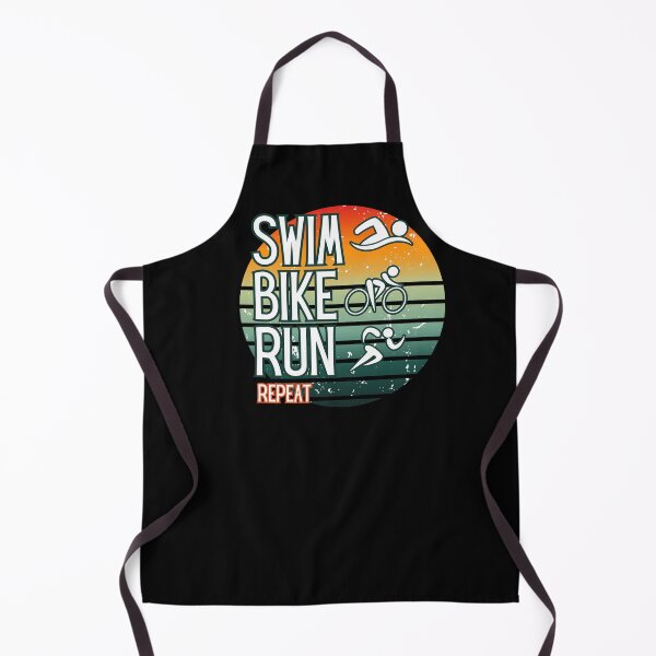 Item preview, Swim Bike Run Repeat – Vintage Sunset Triathlon Design designed and sold by Ania_BM.