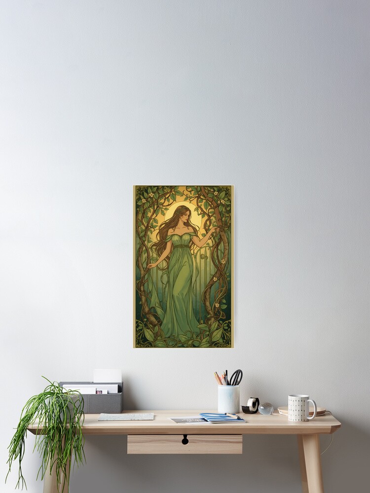 Thumbnail 2 of 3, Poster, Verdant Grace designed and sold by AbstractAnom.