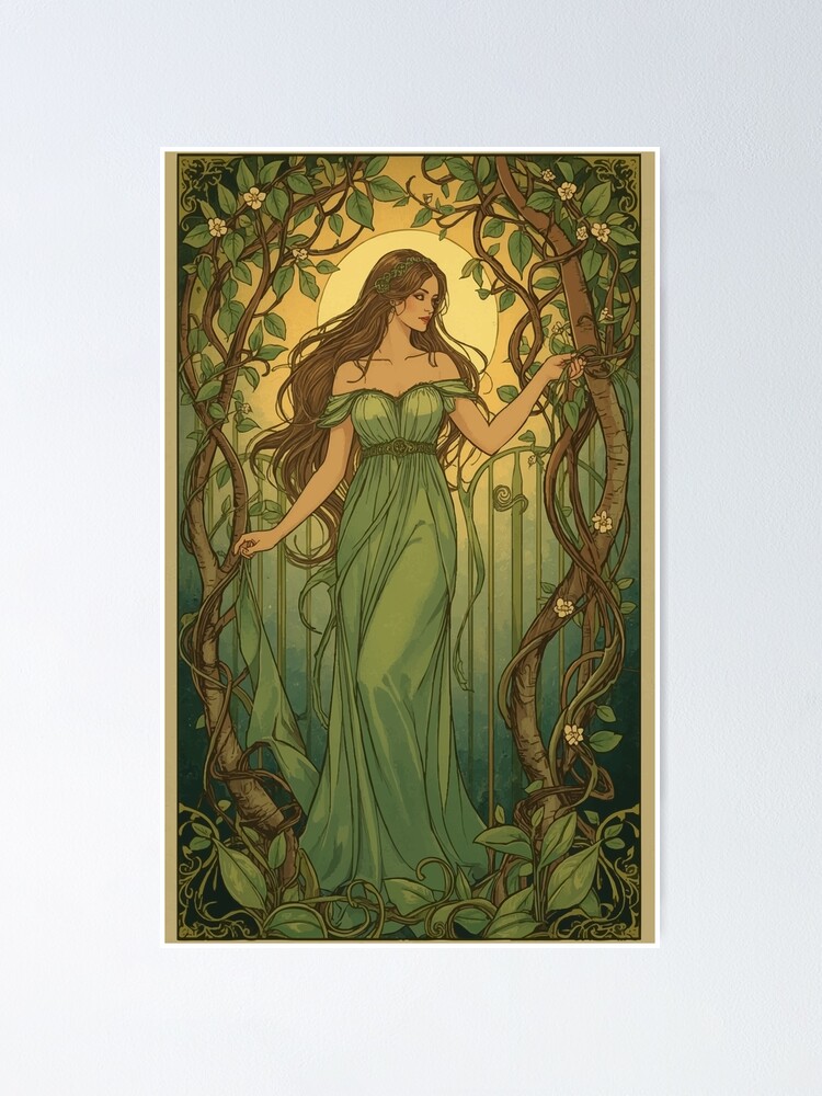 Thumbnail 1 of 3, Poster, Verdant Grace designed and sold by AbstractAnom.