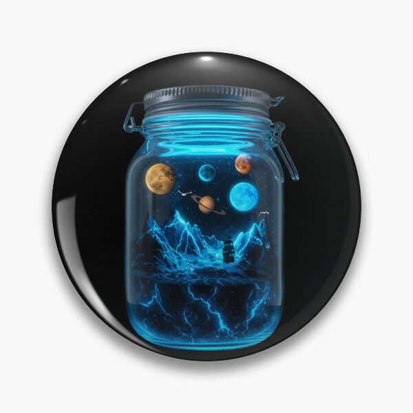 Item preview, Galaxy in a Jar – Surreal Cosmic Fantasy Digital Illustration designed and sold by PixelVibe782.
