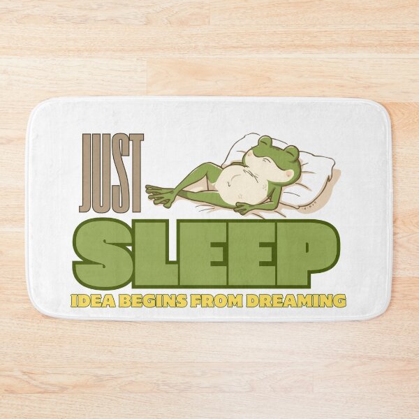 Item preview, Motivational Lazy Frog Meme – Just Sleep, Ideas Come from Dreaming designed and sold by Memetrending.