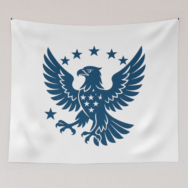 Item preview, Bold Blue Eagle Emblem With Star Accents designed and sold by kylmllr101684.