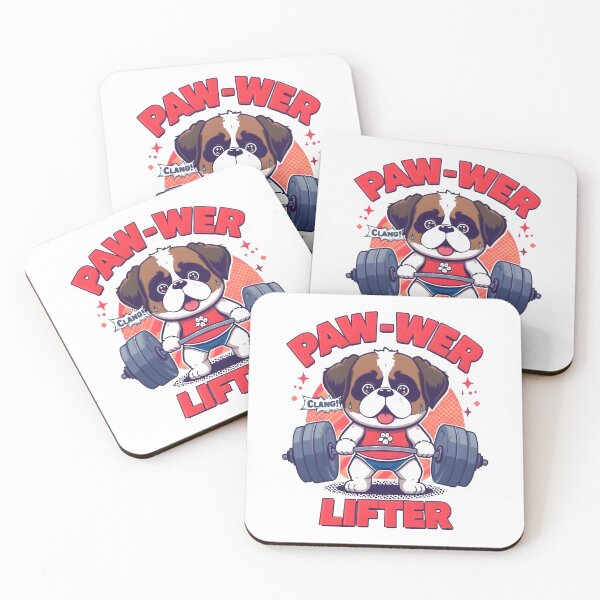 Item preview, Paw-wer Lifter – Cute Kawaii Saint Bernard Weightlifting Design designed and sold by Snackwear Apparel.