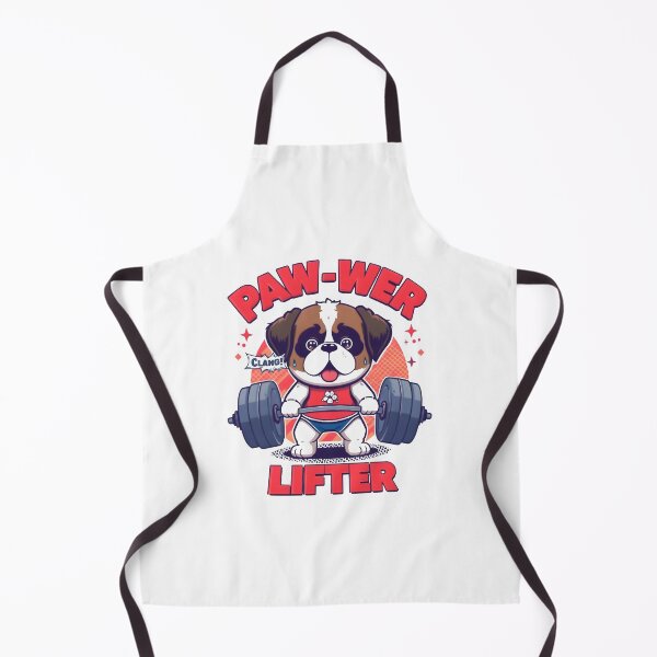 Item preview, Paw-wer Lifter – Cute Kawaii Saint Bernard Weightlifting Design designed and sold by Snackwear Apparel.