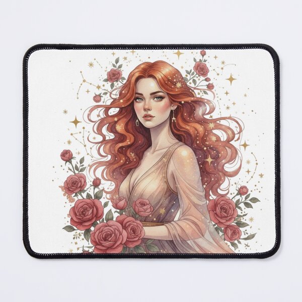 Item preview, Mystical Rose Goddess – Elegant Floral Woman Art designed and sold by RosmaryDesign.