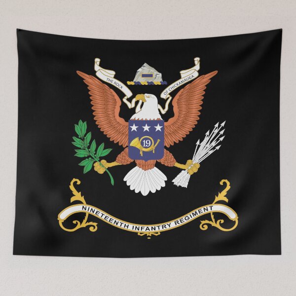Item preview, Army - Regimental Colors - 19th Infantry Regiment  - THE ROCK OF CHICKAMAUGA X 300 designed and sold by Military Insignia Products.
