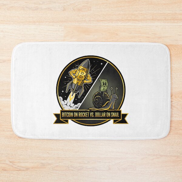 Item preview, BITCOIN ON THE ROCKET DOLLAR ON THE SNAIL designed and sold by infinitearte.