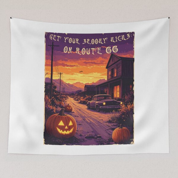 Item preview, Ghost Town Road Trip – Spooky Halloween Desert Travel Poster designed and sold by pod24.