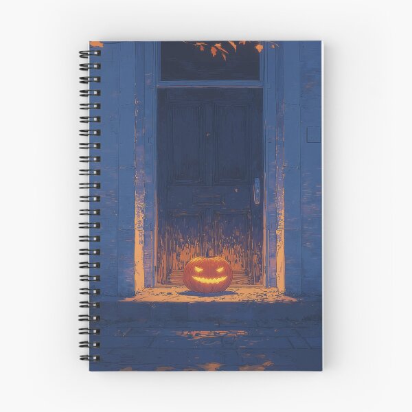 Item preview, Spooky Pumpkin at Midnight Doorstep designed and sold by Dusk Atelier.