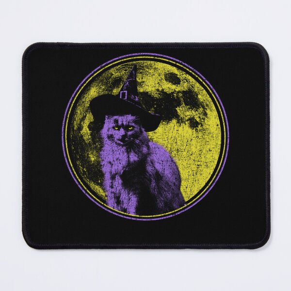 Item preview, Moonlight Spell – Witch Cat with Yellow Moon designed and sold by jagatdsgn.