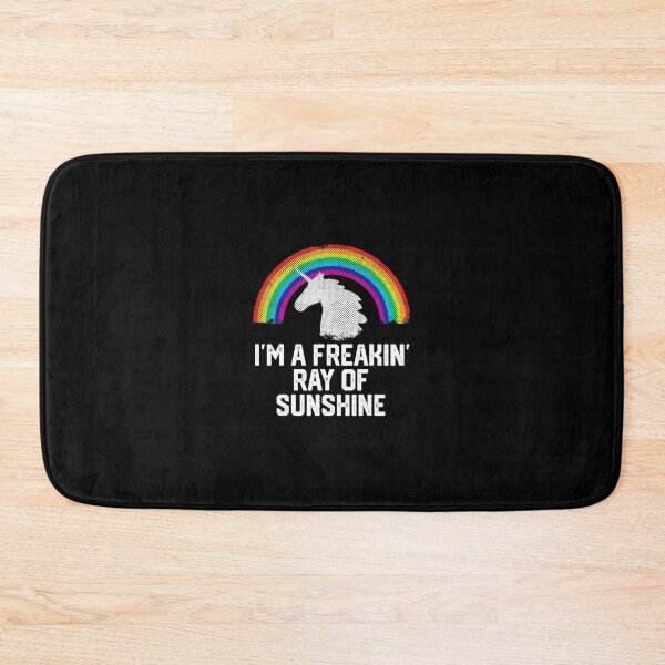Item preview, I'm A Freakin Ray Of Sunshine RAINBOW UNICORN 	 	 		 designed and sold by exuoevirg58.