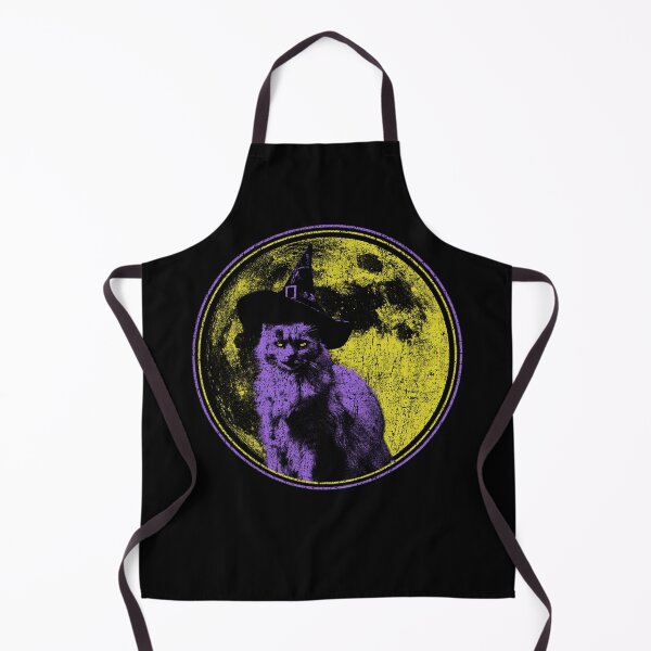 Item preview, Moonlight Spell – Witch Cat with Yellow Moon designed and sold by jagatdsgn.