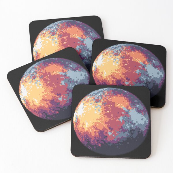 Item preview, Pixelated Planet Pluto (Warm Ash) designed and sold by Planetation.