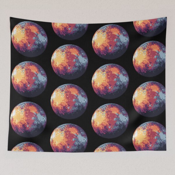 Item preview, Pixelated Planet Pluto (Warm Ash) designed and sold by Planetation.