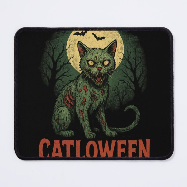 Item preview, Catloween Zombie Cat T-Shirt – Scary Evil Cat Halloween Design designed and sold by Trendora Studio.