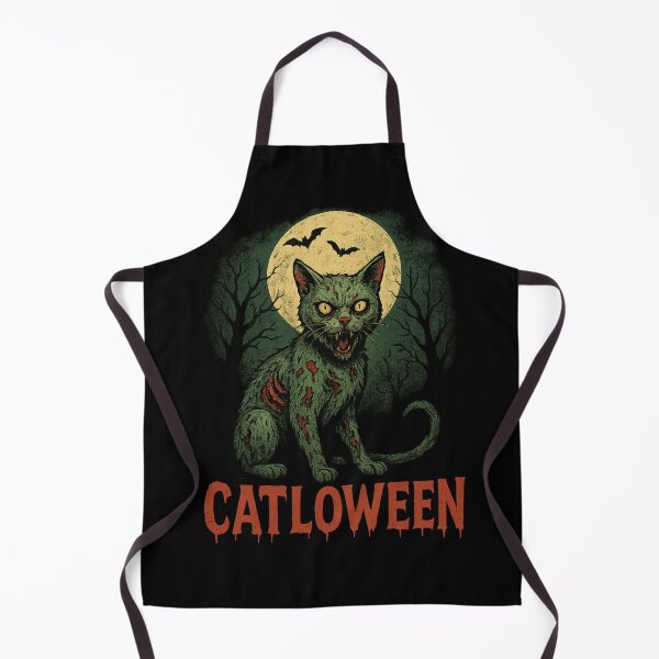 Item preview, Catloween Zombie Cat T-Shirt – Scary Evil Cat Halloween Design designed and sold by Trendora Studio.
