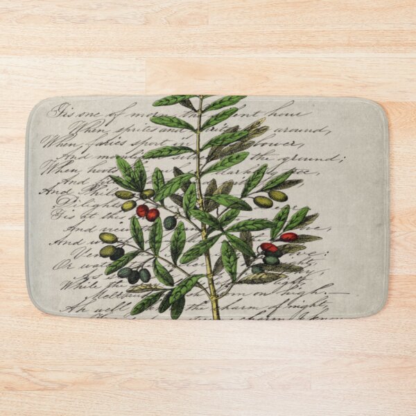 Item preview, paris scripts kitchen artwork french botanical leaf olive designed and sold by LEILA ART SPACE.
