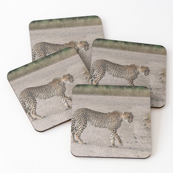 Item preview, Cheetah Crossing the Dusty Road – Graceful Predator of Africa designed and sold by DavideAntoniani.