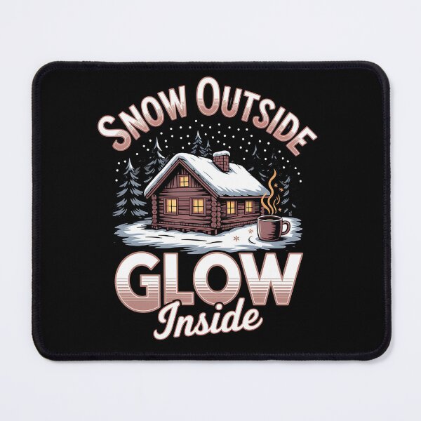 Item preview, snow travel - off grid cabin - woodland cabin - winter mountains - snow adventure - hygge winter - cabin retreat - cozy winter nights - fireplace vibes - cabin porch life - winter road trip designed and sold by JansenGS.